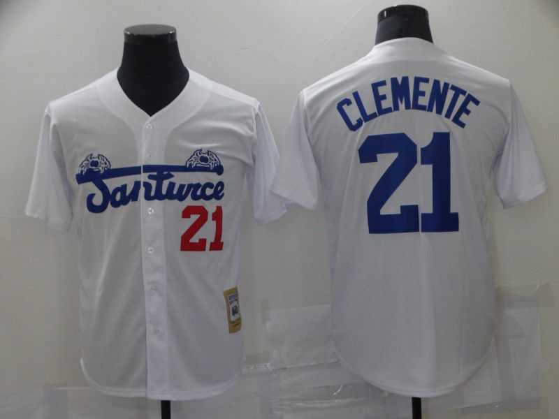 Men Pittsburgh Pirates #21 Clemente White Film version Game 2021 MLB Jersey->miami marlins->MLB Jersey